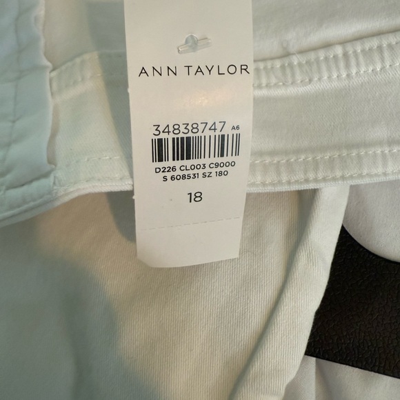 Ann Taylor Cream Wide Leg Pants with Button Accents - Picture 6 of 6